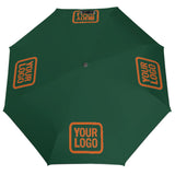 Custom Green Orange Automatic Umbrella