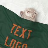 Custom Green Orange Pet Blanket