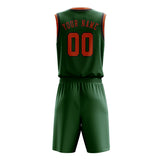 Custom Green Orange Basketball Set