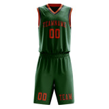 Custom Green Orange Basketball Set