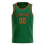 Custom Green & Orange Colors Design Sports Basketball Jersey