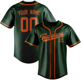 Custom Green & Orange Colors Design Sports Baseball Jersey