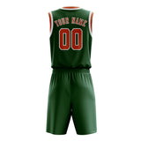 Custom Green Orange Basketball Set