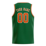 Custom Green & Orange Colors Design Sports Basketball Jersey