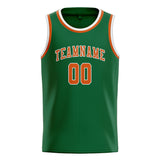 Custom Green & Orange Colors Design Sports Basketball Jersey