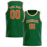 Custom Green & Orange Colors Design Sports Basketball Jersey