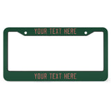 Custom Green Copper Rose License Plate Frame