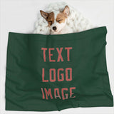 Custom Green Copper Rose Pet Blanket