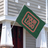 Custom Green Copper Rose Flag