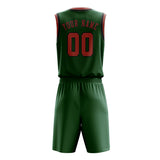 Custom Green Copper Rose Basketball Set