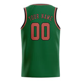 Custom Green & Copper Rose Colors Design Sports Basketball Jersey