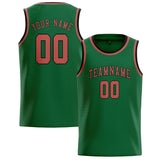 Custom Green & Copper Rose Colors Design Sports Basketball Jersey