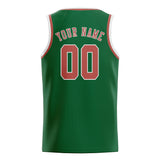 Custom Green & Copper Rose Colors Design Sports Basketball Jersey