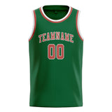 Custom Green & Copper Rose Colors Design Sports Basketball Jersey