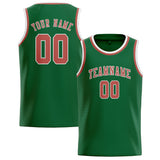 Custom Green & Copper Rose Colors Design Sports Basketball Jersey
