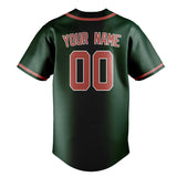 Custom Green & Copper Rose Colors Design Sports Baseball Jersey