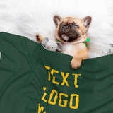 Custom Green Gold Pet Blanket