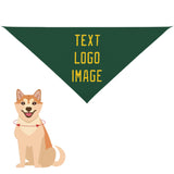 Custom Green Gold Pet Scarf