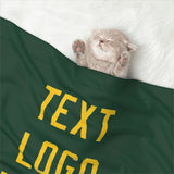 Custom Green Gold Pet Blanket