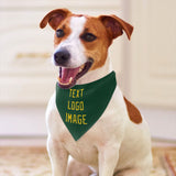 Custom Green Gold Pet Scarf