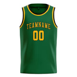 Custom Green & Gold Colors Design Sports Basketball Jersey