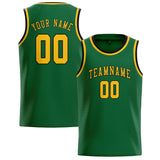 Custom Green & Gold Colors Design Sports Basketball Jersey
