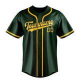 Custom Green & Gold Colors Design Sports Baseball Jersey