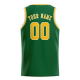 Custom Green & Gold Colors Design Sports Basketball Jersey