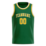 Custom Green & Gold Colors Design Sports Basketball Jersey