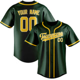 Custom Green & Gold Colors Design Sports Baseball Jersey