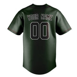 Custom Dark Green & Brown Colors Design Sports Baseball Jersey