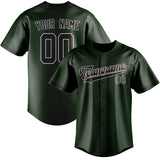 Custom Dark Green & Brown Colors Design Sports Baseball Jersey