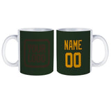 Custom Dark Green Yellow Mug