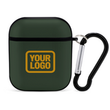 Custom Dark Green Yellow AirPods Case