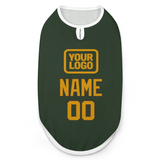 Custom Dark Green Yellow Pet Vest
