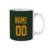 Custom Dark Green Yellow Mug