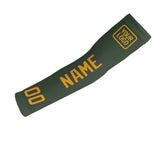 Custom Dark Green Yellow Arm Sleeve