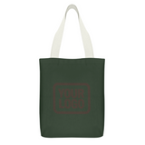 Custom Dark Green Yellow Canvas Tote Bag