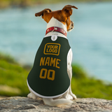 Custom Dark Green Yellow Pet Vest