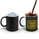 Custom Dark Green Yellow Magic Mug