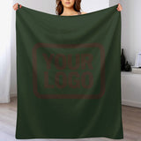 Custom Dark Green Brown Blanket