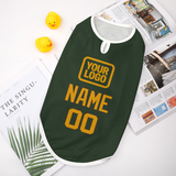 Custom Dark Green Yellow Pet Vest