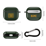 Custom Dark Green Yellow AirPods Case (3rd Generation)