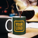 Custom Dark Green Yellow Mug