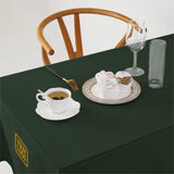 Custom Dark Green Brown Square Table Cloth