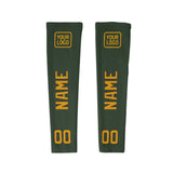 Custom Dark Green Yellow Arm Sleeve