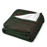 Custom Dark Green Brown Blanket