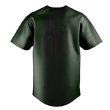 Custom Dark Green & Olive Colors Design Sports Baseball Jersey