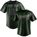 Custom Dark Green & Olive Colors Design Sports Baseball Jersey