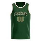 Custom Dark Green & Olive Colors Design Sports Basketball Jersey